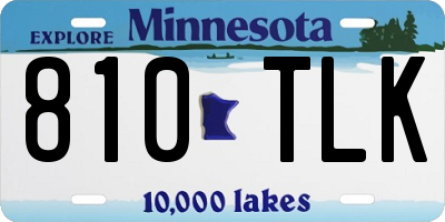 MN license plate 810TLK
