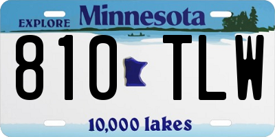 MN license plate 810TLW