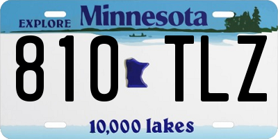 MN license plate 810TLZ