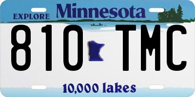 MN license plate 810TMC
