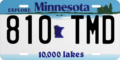 MN license plate 810TMD