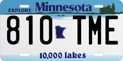MN license plate 810TME