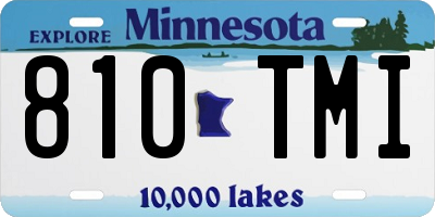 MN license plate 810TMI