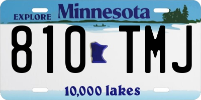 MN license plate 810TMJ
