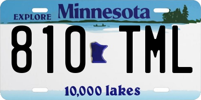 MN license plate 810TML