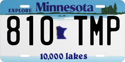 MN license plate 810TMP