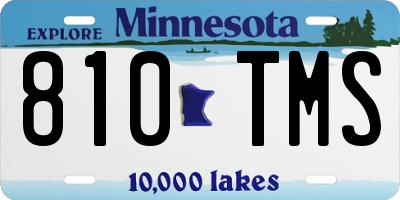 MN license plate 810TMS