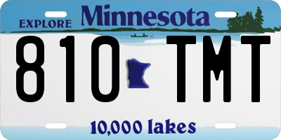 MN license plate 810TMT