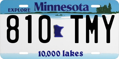 MN license plate 810TMY