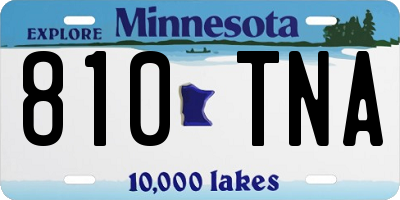 MN license plate 810TNA