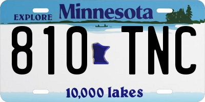 MN license plate 810TNC