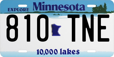 MN license plate 810TNE