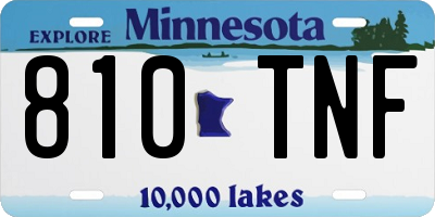 MN license plate 810TNF