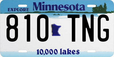 MN license plate 810TNG
