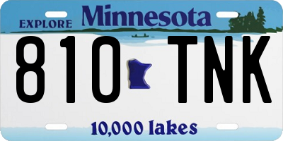 MN license plate 810TNK