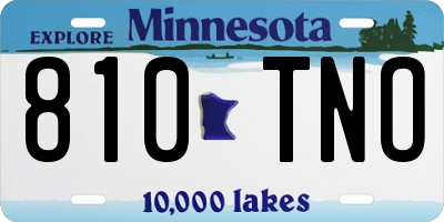 MN license plate 810TNO