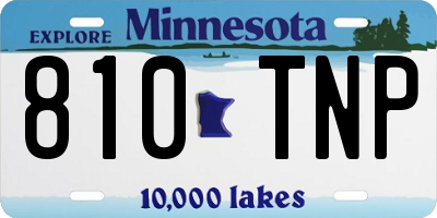 MN license plate 810TNP