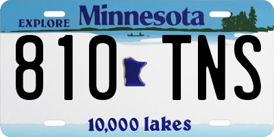 MN license plate 810TNS