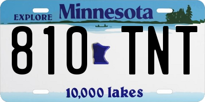 MN license plate 810TNT