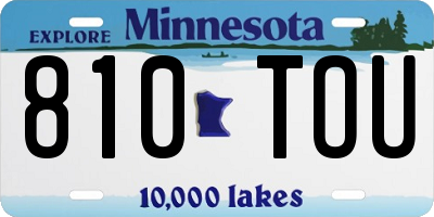 MN license plate 810TOU