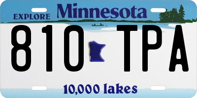MN license plate 810TPA