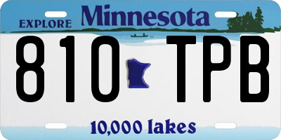 MN license plate 810TPB