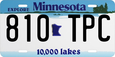 MN license plate 810TPC