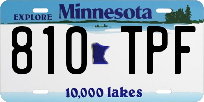 MN license plate 810TPF