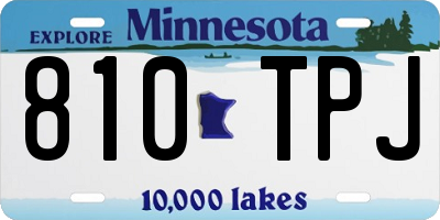 MN license plate 810TPJ