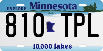 MN license plate 810TPL