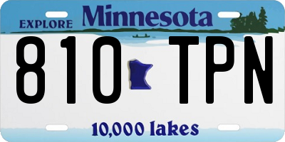 MN license plate 810TPN