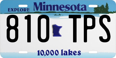 MN license plate 810TPS