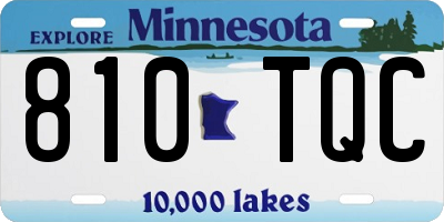 MN license plate 810TQC