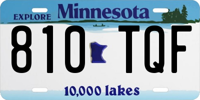 MN license plate 810TQF