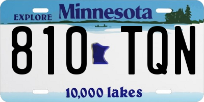 MN license plate 810TQN