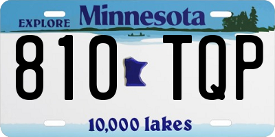 MN license plate 810TQP