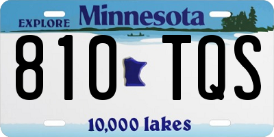 MN license plate 810TQS