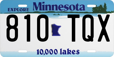 MN license plate 810TQX