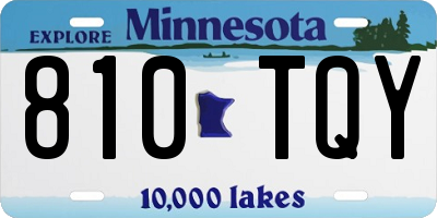 MN license plate 810TQY