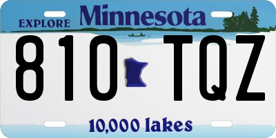 MN license plate 810TQZ
