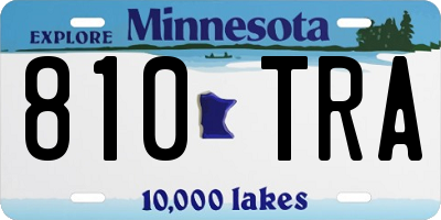 MN license plate 810TRA