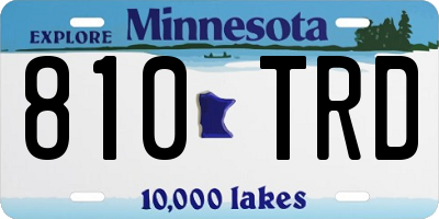 MN license plate 810TRD