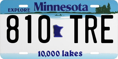 MN license plate 810TRE