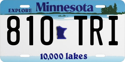 MN license plate 810TRI