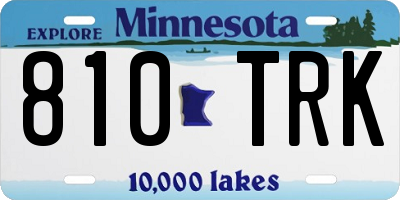 MN license plate 810TRK