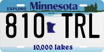 MN license plate 810TRL
