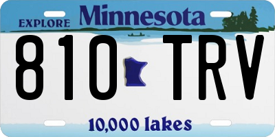 MN license plate 810TRV