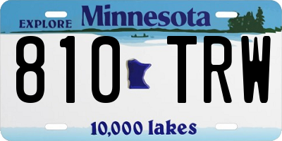 MN license plate 810TRW