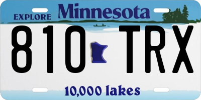 MN license plate 810TRX