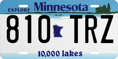 MN license plate 810TRZ